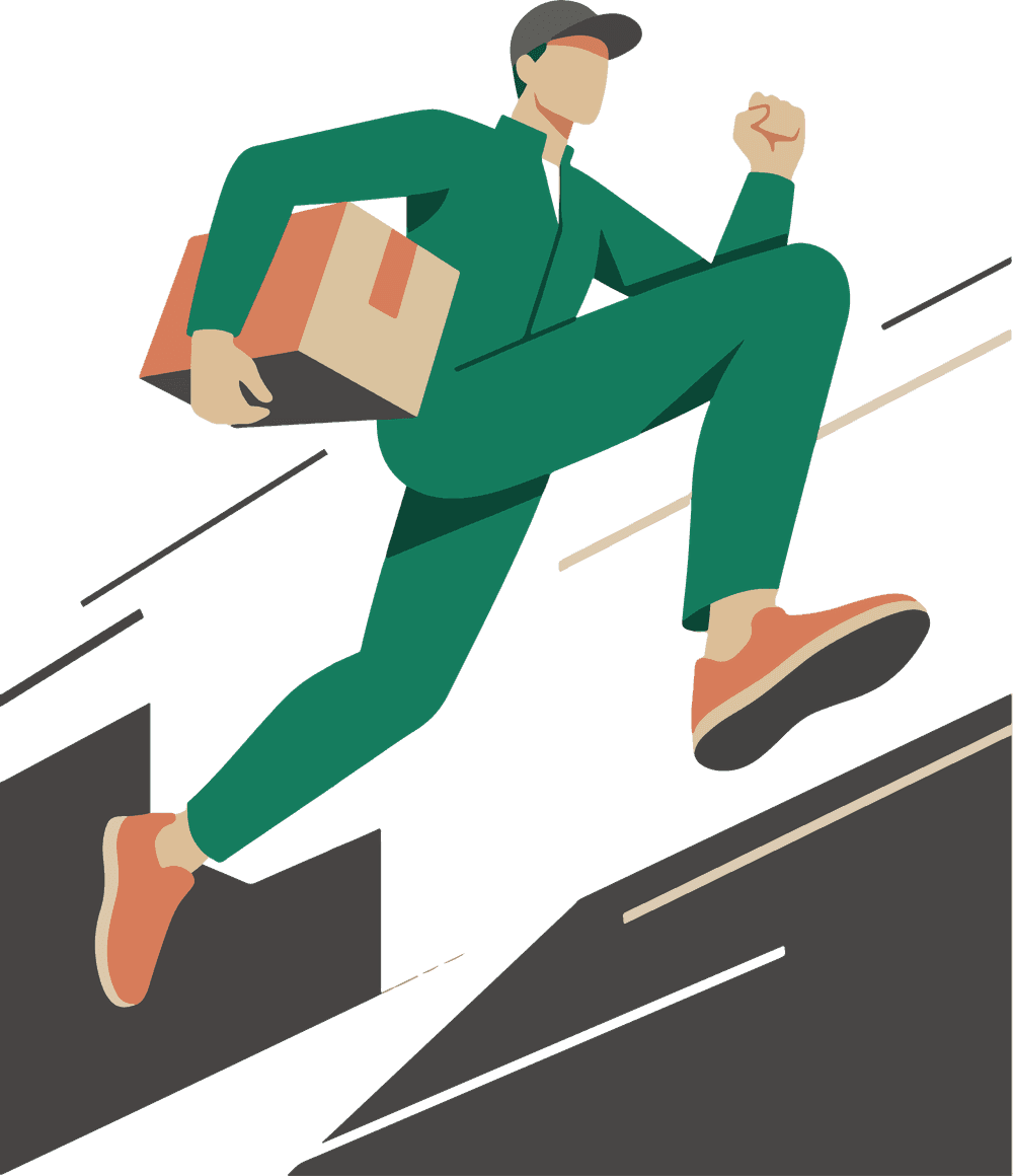Bensal Investment team member delivering a package